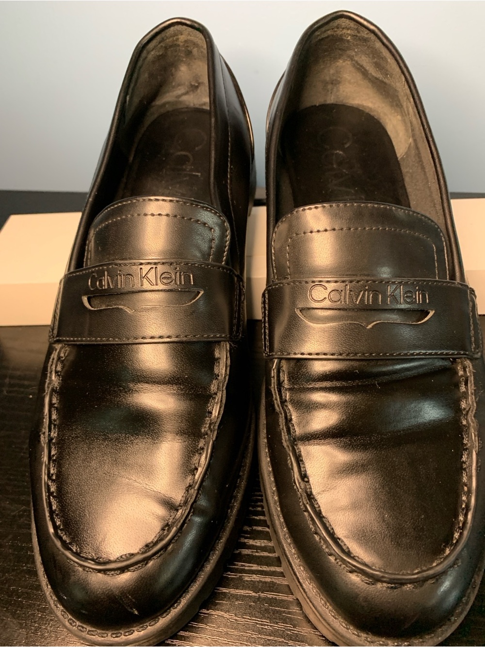 Calvin Klein Black Penny Loafers